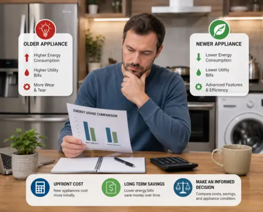 Energy Efficiency Can Influence Long Term Costs Appliance Repair vs Replacement