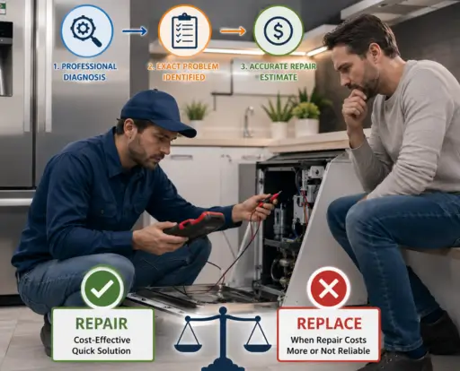 Should You Always Get a Professional Diagnosis First? Appliance Brand Can Impact Repair Pricing