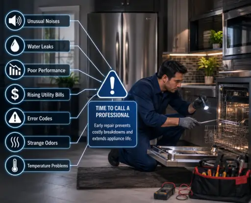 When Appliances Warning Signs Mean You Need Professional Repair appliances warning signs