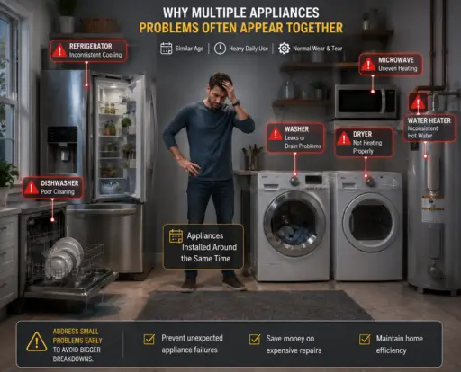 Why Multiple Appliances Problems Often Appear Together common appliances problems